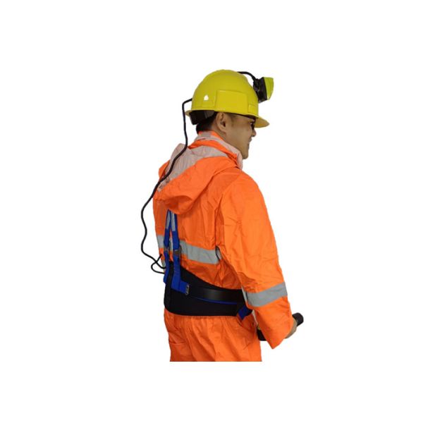 Polyester Material Adjustable Miners Safety Waist Belt With Shoulder Straps Waist Support Mining Belt