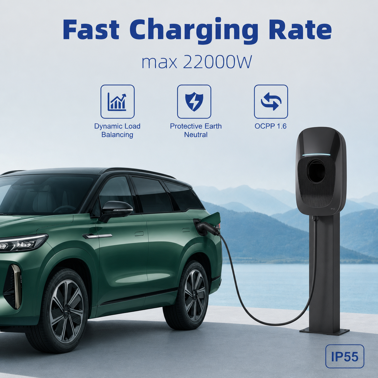Lightweight Alternating Current Charger Compatible with Multiple Device Types and Voltage Standards Offering Charging Performance