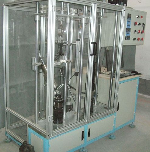 Automatic friction and blow - off testing machine for testing PTFE banding piston