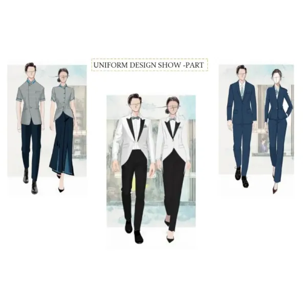 Fashionable Advanced Customization Desig High-End Elegent Design Work Uniform for Waiter