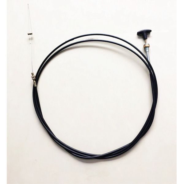 Black Non - Lock Control Cable Fittings / Flexible Push Pull Control Cables Head