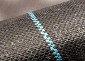 China Durable Geosynthetic Fabric Flat Yarn PP Woven Geotextile For Prevent Grass Grow on sale