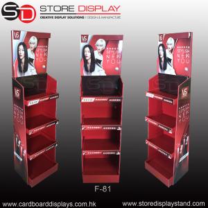 POP daily necessities corrugated floor display rack for shampoo