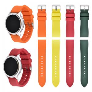 Quality Popular Multi Colors Sport Silicone Rubber Watchband 20mm With Polished Buckle for sale