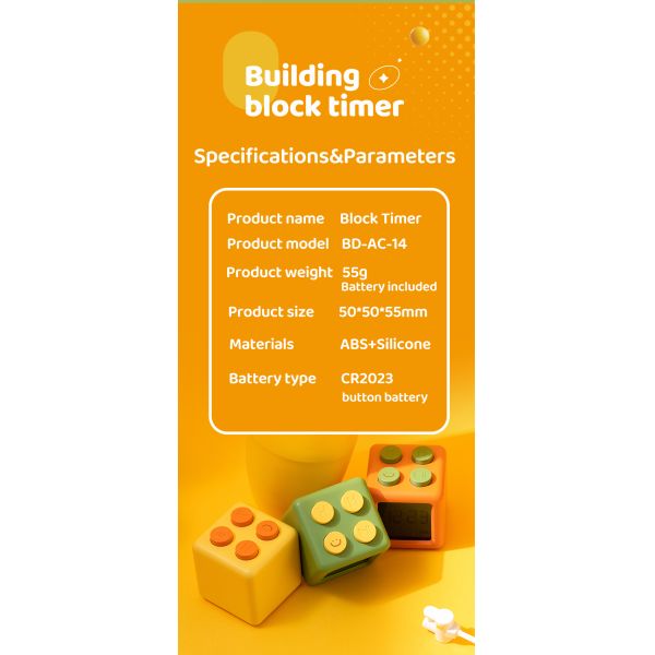 ABS Electric Led Table Clock With Modern Design Style For Custom Block Timer In Bedrooms