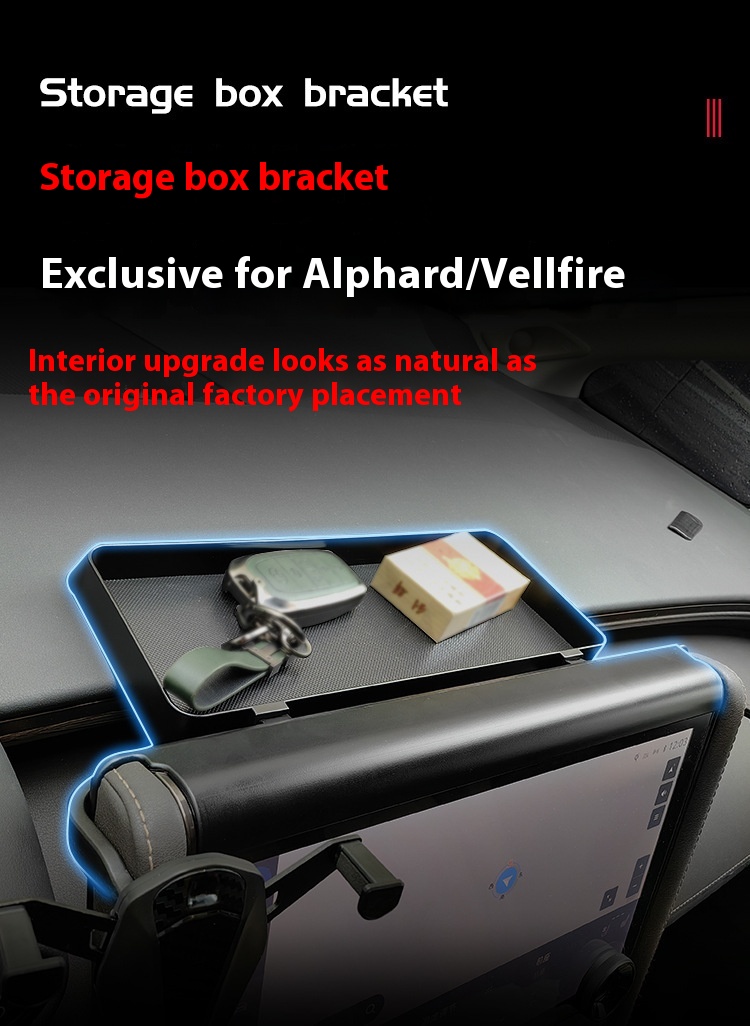 For Multi-Function Storage Box Car Navigation Bracket for Toyota 40 Series Alfa Crown Wilfa Cargo Covers