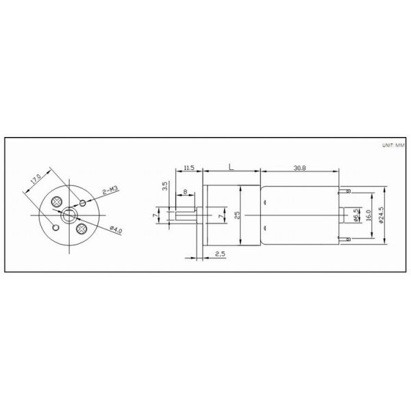 12ppr encoder 25mm gear motor 12vdc
