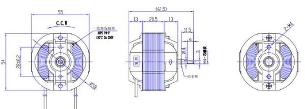 Table Fan Shaded Pole Motor 20mm Lamination O Frame For Circulator