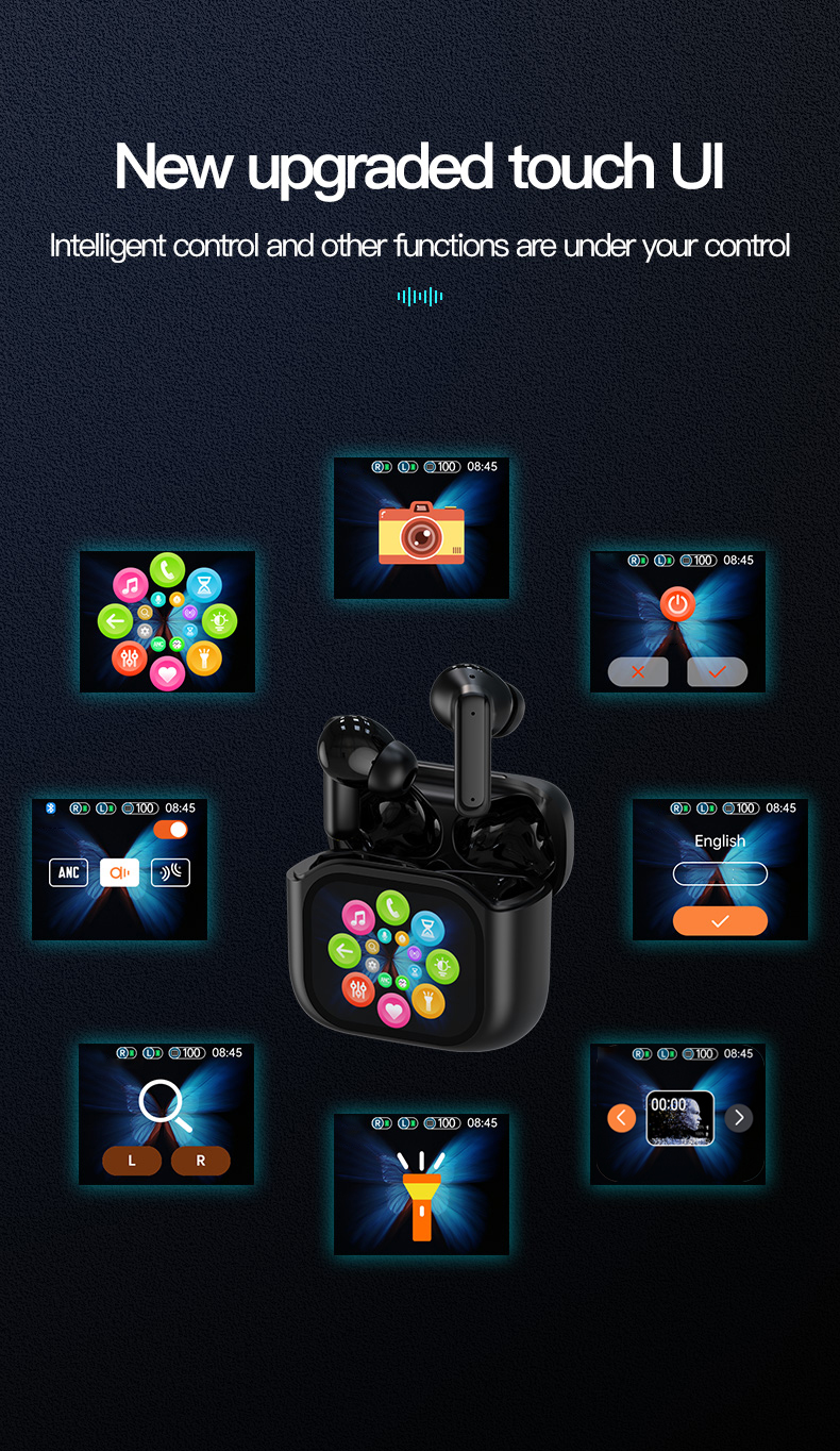 Two Way Smart Translation Earphones Wireless AI Simultaneous Interpretation Headsets
