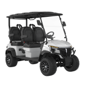 Quality L4 4 Seater Golf Cart with Hydraulic Dual-Circuit Four-Wheel Disc Brakes, Electronic Parking &amp; High-Strength Composite Materials for sale