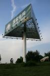 Giant Unipole Outdoor Advertising Billboards , Square / Airport Three Sided