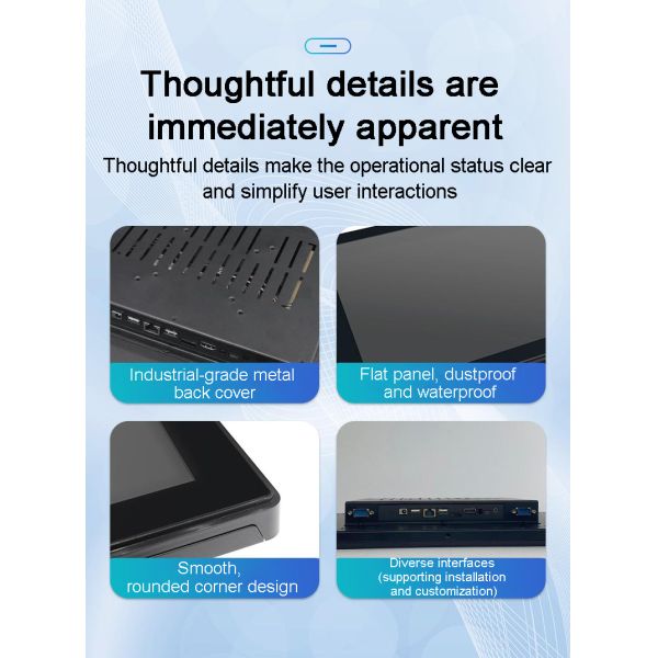 Panel PC IP65 Waterproof Touch Screen HMI Windows 19 Inch Embedded Touchscreen Industrial PC