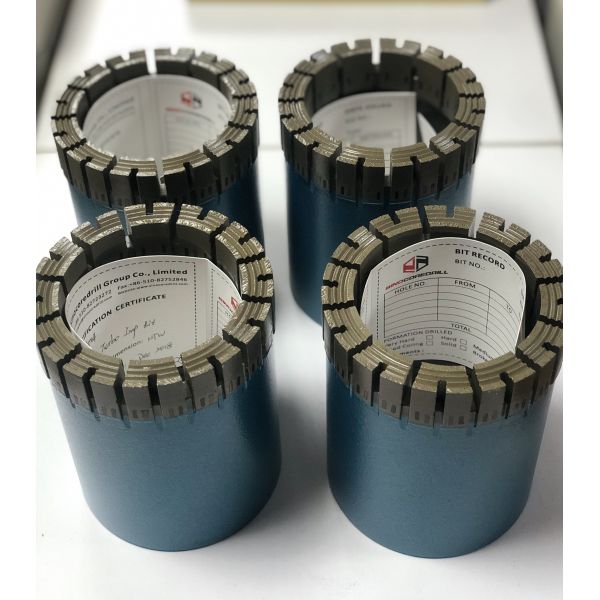 NTW Thin Wall Turbo Type Double Tube Diamond Core Bit , Diamond Drill Bit