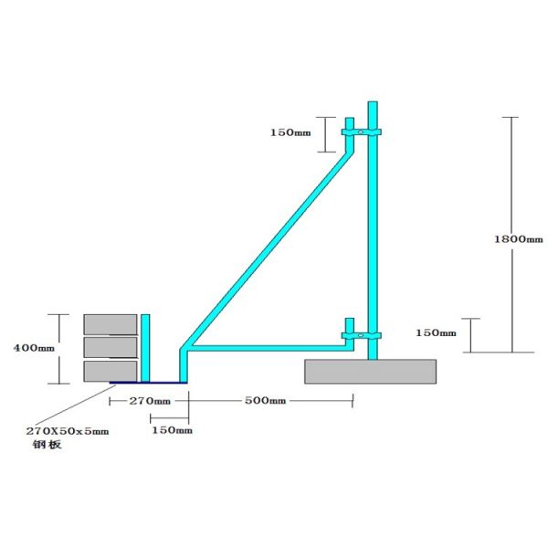 Customizable Temporary Security Fence 32mm Frame With Metal Feet