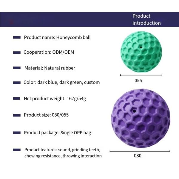 Pet Bite-resistant Sound Chew Toy Dog Interactive Rubber Ball