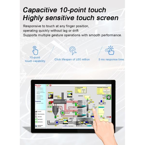 ZXTLCD 15.6 Inch Exceptional Smart Touch Industrial Control Panel Embedded Programmable Display Low Cost HMI Panel for PLC