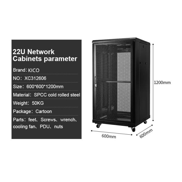 22U 42U Data Center Server Rack 19 Inch Network Cabinet