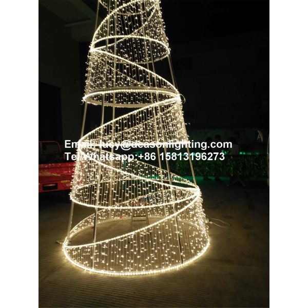 led spiral christmas tree