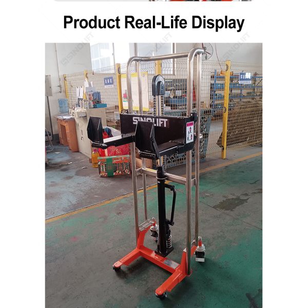 Sinolift PFM roll and reel material stacker - simple manual operation