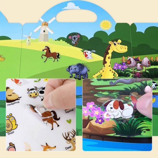 Durable Educational Learning Products Children Removable Sticker Book