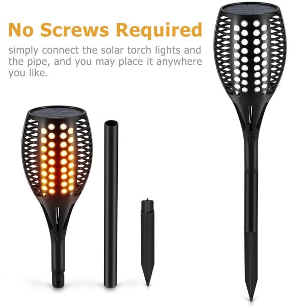 Solar Path Torches Outdoor LED Light 96PCS For Garden / Pathways / Yard
