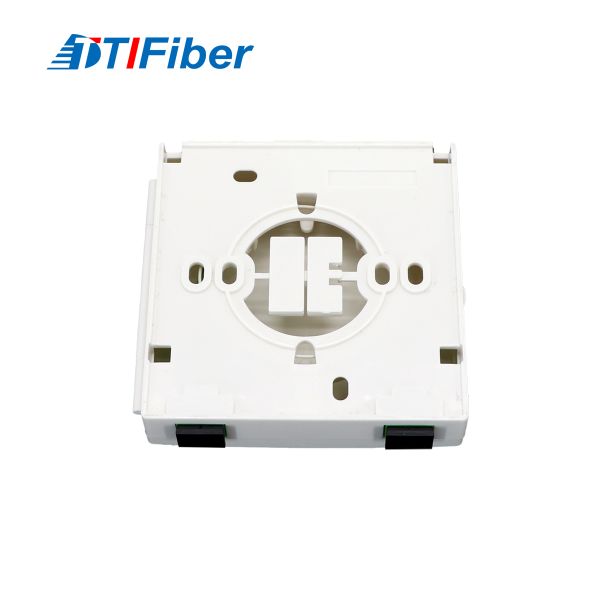 SC / APC UPC 2 Ports 86 Type Fiber Optic Mini Termination Box FTTH Wall Mounted
