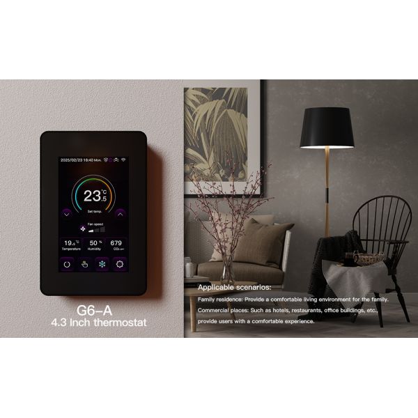 LCD Screen Smart Wifi Thermostat Wall Mounted For HVAC Heating And Cooling System