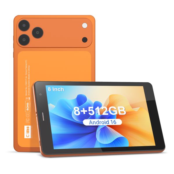 C idea 7 inch Wifi Tablet with Case 8+256GB Storage Quad Core Processor 600x1024 IPS Touchscreen CM517 air