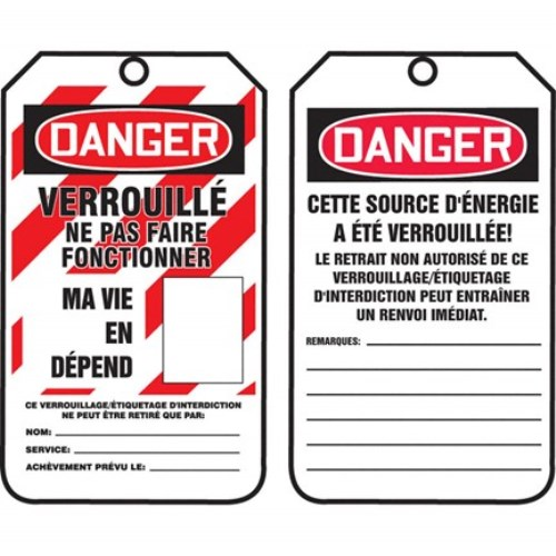 Danger Safety Tag Double Side Printing Polyester Die Cutting Lockout Tag