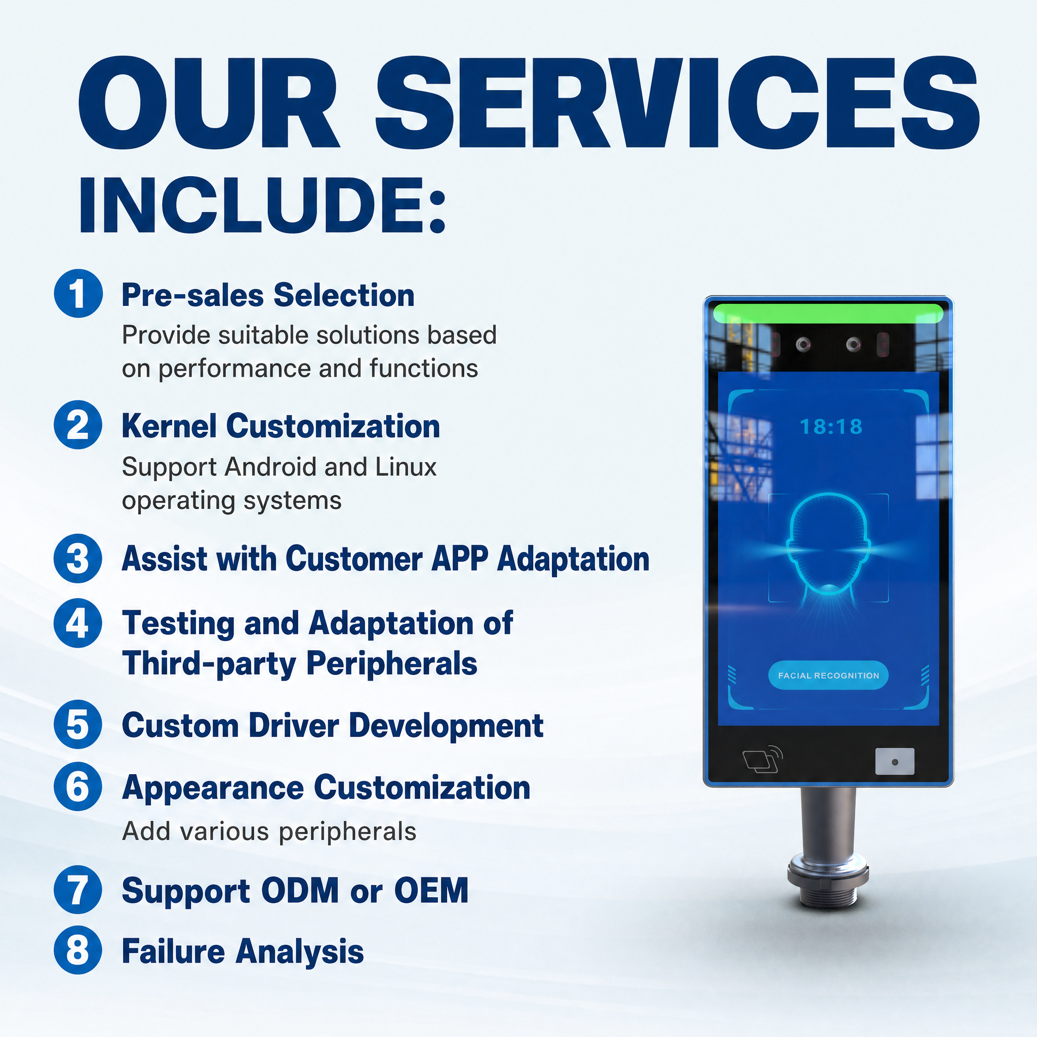 8 Inch Biometric Turnstile Access Control with QR & RFID Reader