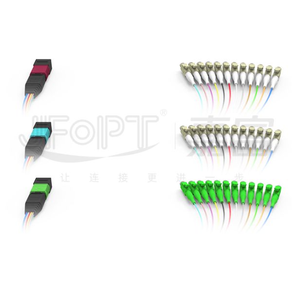 MPO/PC To LC/UPC Breakout Cable For MPO Modular Cassette