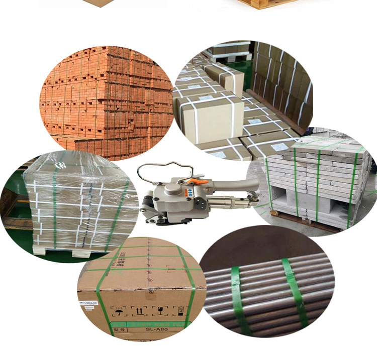 Suitable Width 13-25mm Pneumatic PET Strapping Machine with Friction Welding Sealing