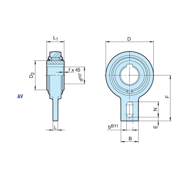 AV series roller type one way backstop clutch apply in Netting Making Machine