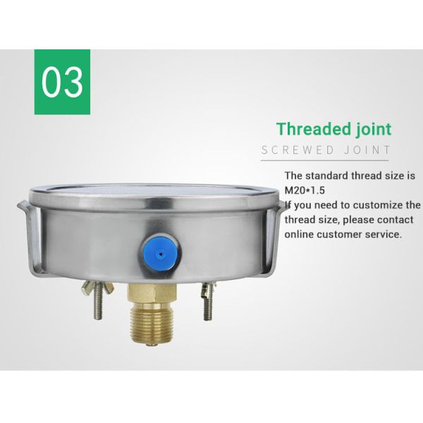 High Precision 16 Range Diaphragm Pointer Manometer for Liquid Air Pressure Measure