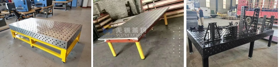 D28 Modular Welding Jig Table with 28mm Diameter Holes for Securing Components
