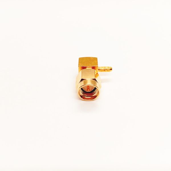 RF Connector Gold Plated BrassSMA-C-JW-1 Right Angle For RG178 Cable