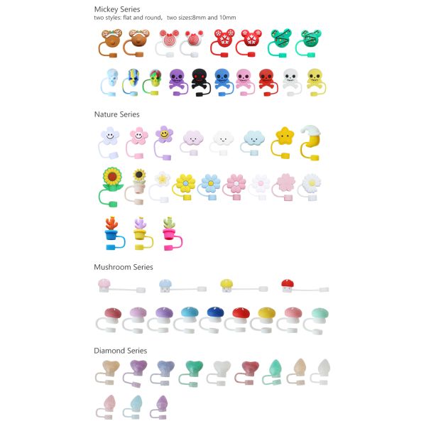 Cactus Straw Stoppers Protector Straw Toppers for Stanley 40 Oz Tumbler with Handle Dust-Proof Straw Caps for Water Bottle