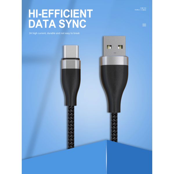 3Ft Nylon Braided Charging Cable