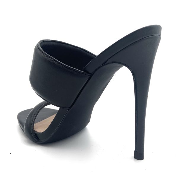 Stiletto Womens Mule Heels Slip On With Solid Pattern Medium Width