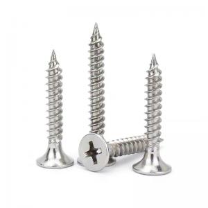 China Trumpet Head Stainless Steel Double Threaded Drywall Screws Size M3.5-4.3 on sale