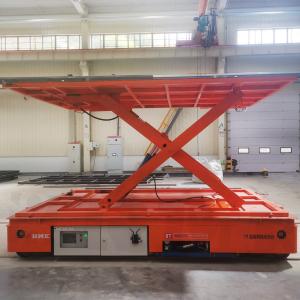 China Battery Powered Scissor Lift PLC Control 2T Electric Transfer Cart on sale