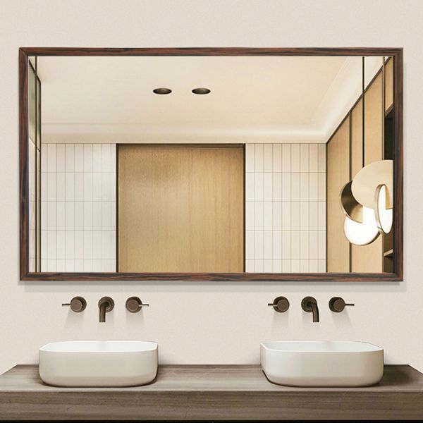 New Zealand Pine Solid Wood Rectangular Mirror Without Light Full Length