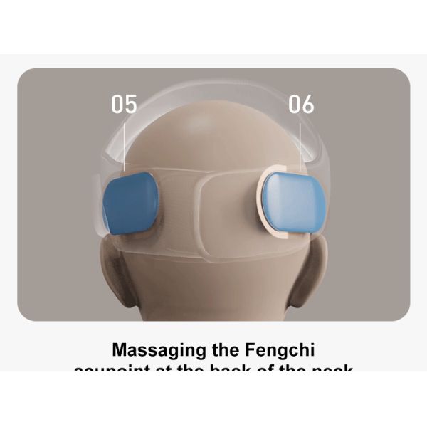 Rechargeable Air Compression Head Massager Eye Care Hot Compress