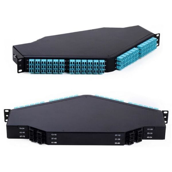 Tri - Angle MPO - LC Fiber Optic Patch Panel 144 Ports Duplex / Simplex For LAN Network