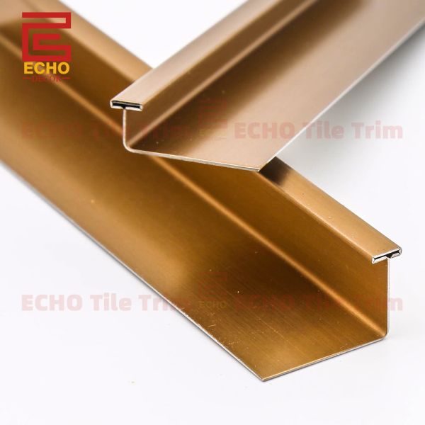 20mm Gold Stainless Steel Tile Trim Solid T Bar T Transition