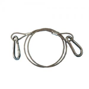 Quality 304 / 316 Stainless Steel Wire Rope Slings Double Loop 2 Carabiner Cables for sale