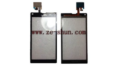 Scratchproof Replacement Touch Screens For Sony S36h Xperia L / C2105 Black