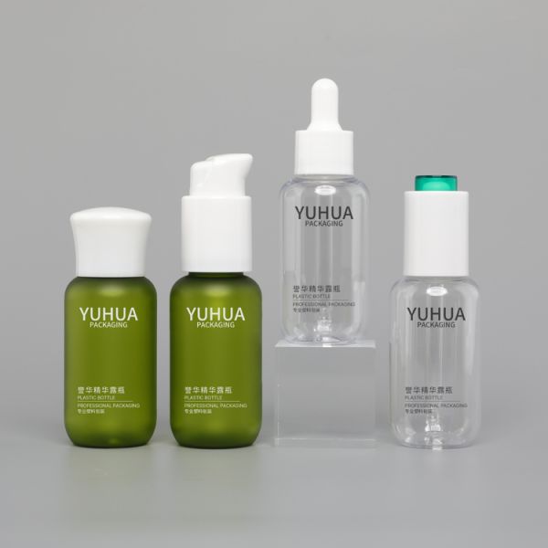 60ml 24/410 Green Plastic Packaging Bottle Round Shape With Press Dropper