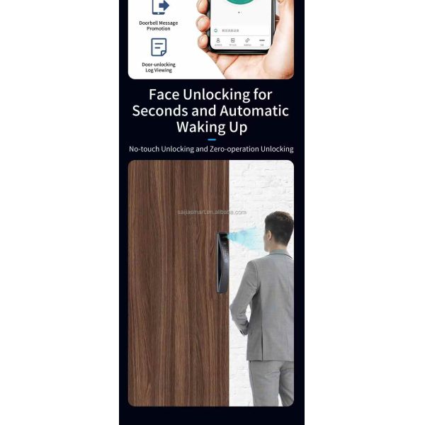 Smart Door Lock With Camera Inteligente Fingerprint Security Automatic Smart Lock