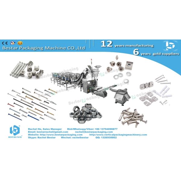 Door lock accessories kits counting packing machine bucket conveyor type with 14 vibrations
